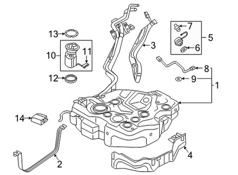 2023 Volkswagen GTI Fuel Pump Diagram for 5Q0-919-051-CN