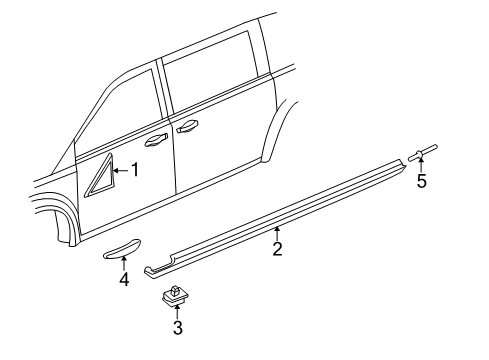 2012 Volkswagen Routan Exterior Trim - Pillars, Rocker & Floor