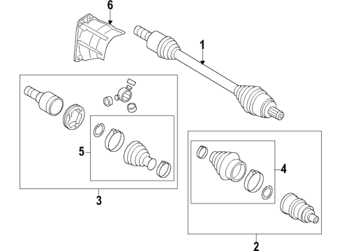 2021 Volkswagen Atlas Axle Shafts & Joints, Drive Axles