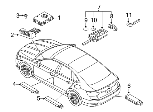 2022 Volkswagen Jetta Keyless Entry Components