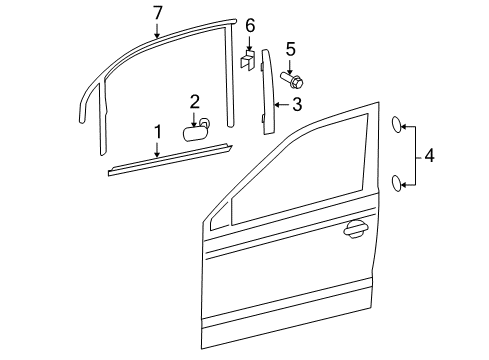 2008 Volkswagen Jetta Exterior Trim - Front Door