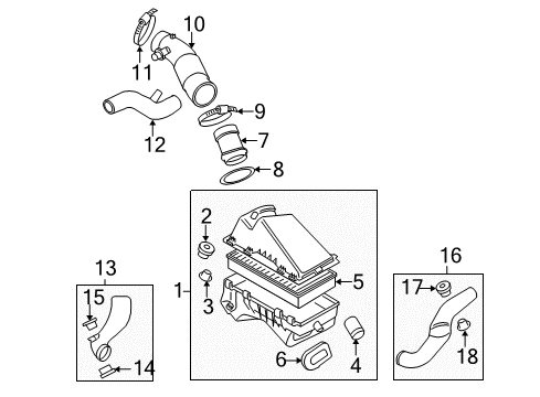 2009 Volkswagen Beetle Oxygen Sensor Diagram for 1K0-998-262-P