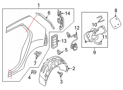2021 Volkswagen Golf Housing Diagram for 5GM-809-857-H