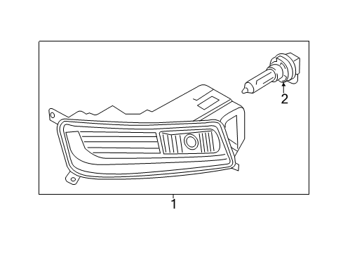 2013 Volkswagen CC Front Lamps - Fog Lamps Diagram 1