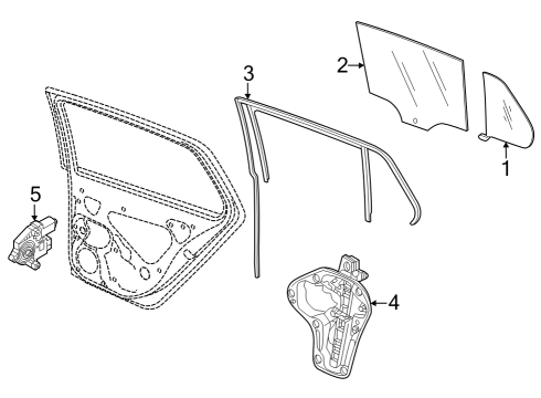 2022 Volkswagen Golf R Glass - Rear Door