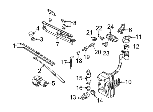 2011 Volkswagen GTI Windshield - Wiper & Washer Components