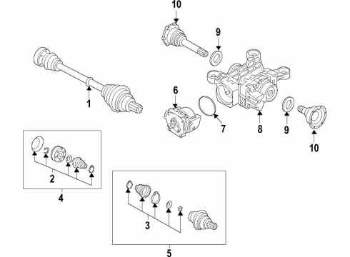 2022 Volkswagen Arteon Rear Axle, Axle Shafts & Joints, Differential, Drive Axles, Propeller Shaft