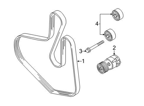 2019 Volkswagen Atlas Belt Tensioner Diagram for 06K-903-133-AF