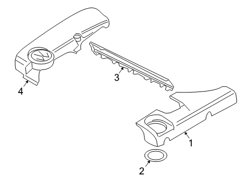2005 Volkswagen Touareg Engine Appearance Cover Diagram 1