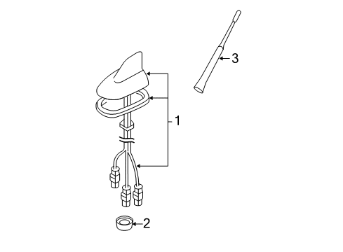 2009 Volkswagen Jetta Antenna & Radio Diagram 1
