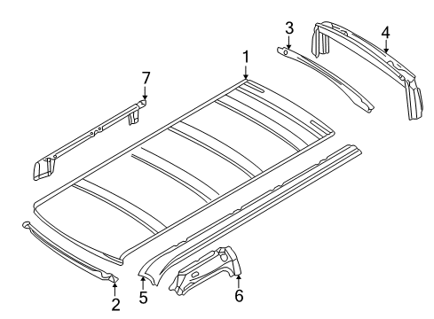 2000 Volkswagen EuroVan Roof & Components