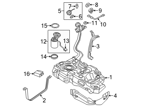 2015 Volkswagen Golf SportWagen Fuel Pump Diagram for 04L-130-755-E