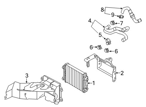 2016 Volkswagen Beetle Radiator & Components Diagram 2