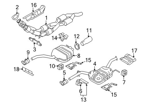 2010 Volkswagen CC Exhaust Components Diagram 3