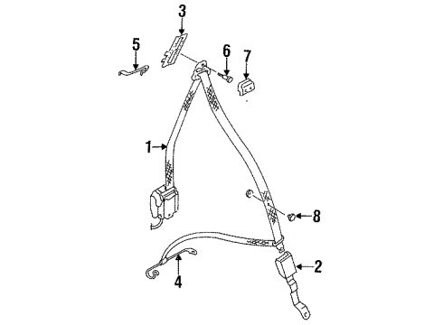 1998 Volkswagen Cabrio Front Seat Belts