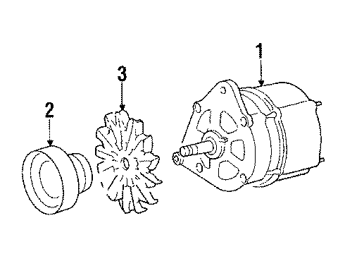 1986 Volkswagen Jetta Alternator Diagram for 068-903-018-EX