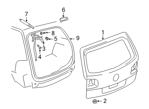 2009 Volkswagen Touareg Gate & Hardware