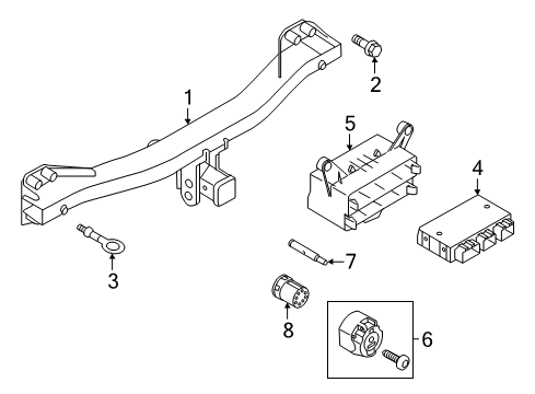 2011 Volkswagen Touareg Trailer Hitch Components