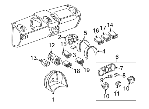 2005 Volkswagen Beetle Instrument Cluster Diagram for 1C0-920-941-C