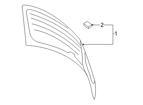 2021 Volkswagen GTI Glass - Lift Gate