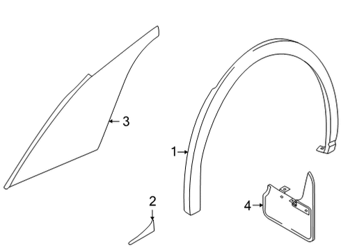 2023 Volkswagen ID.4 Exterior Trim - Quarter Panel