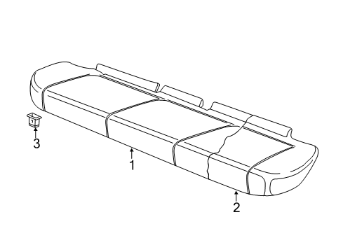2013 Volkswagen Passat Rear Seat Components