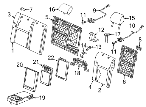 2022 Volkswagen Jetta Rear Seat Components
