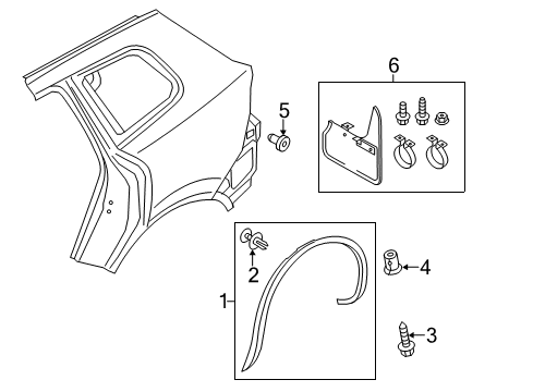 2015 Volkswagen Touareg Exterior Trim - Quarter Panel