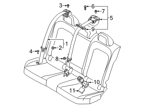 2022 Volkswagen Jetta Rear Seat Belts