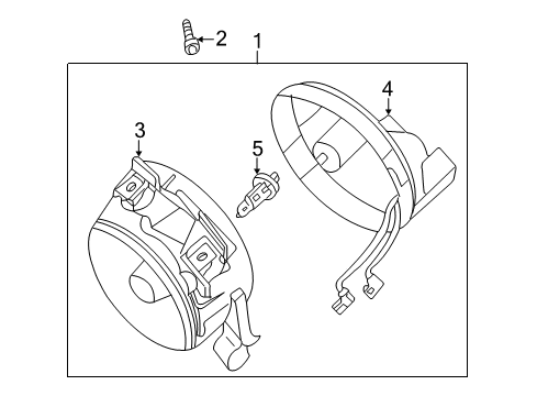 2004 Volkswagen Beetle Chassis Electrical - Fog Lamps Diagram 4