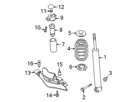 2024 Volkswagen Atlas Cross Sport Shocks & Components  Diagram 1