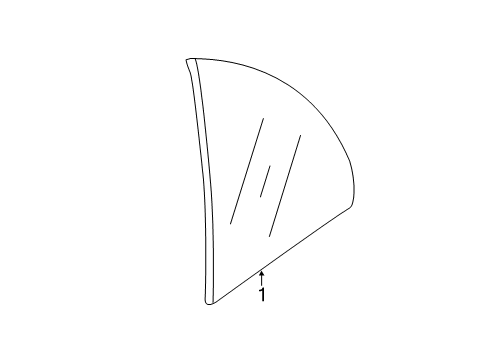 2018 Volkswagen Beetle Quarter Panel - Glass & Hardware Diagram 2