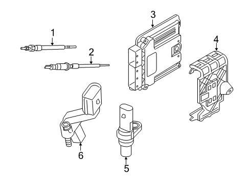 2015 Volkswagen Golf Glow Plug Diagram for 03L-963-319-C