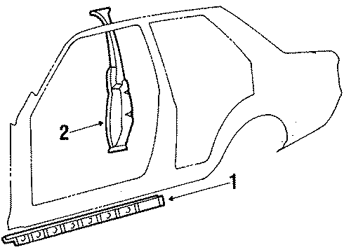 1987 Volkswagen Fox Inner Reinforcement Diagram for 302-809-418-1