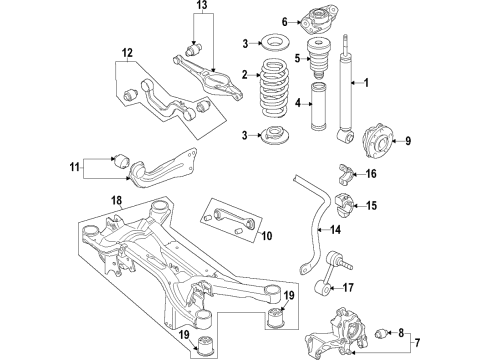 2022 Volkswagen Atlas Spring Seat Diagram for 3QF-512-149