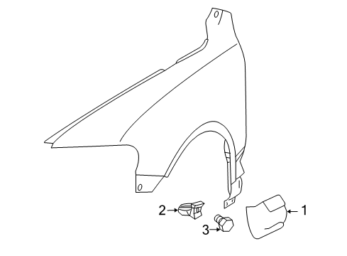 2009 Volkswagen Touareg Exterior Trim - Fender