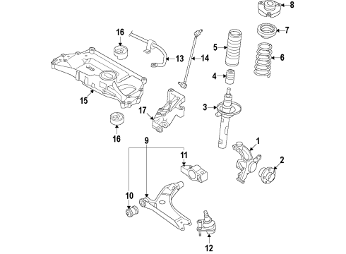 2014 Volkswagen Jetta Control Arm Diagram for 1K0-407-151-BC