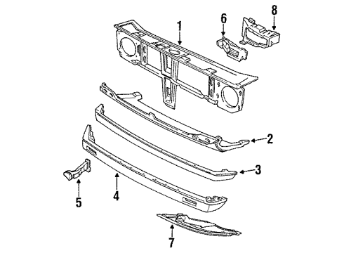 1986 Volkswagen Golf Radiator Support