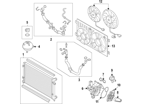 2021 Volkswagen Passat Cooling System, Radiator, Water Pump, Cooling Fan Diagram 2