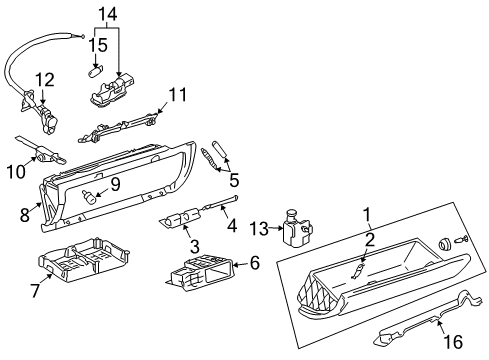 2005 Volkswagen Phaeton Glove Box