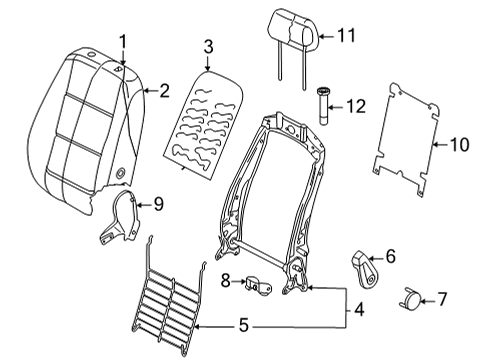 2024 Volkswagen Taos Front Seat Components Diagram 3