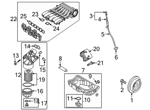 2022 Volkswagen Atlas Cross Sport Engine Parts & Mounts, Timing, Lubrication System Diagram 2