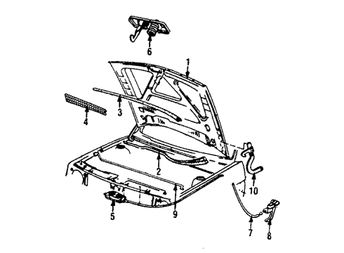 1986 Volkswagen Golf Hood & Components