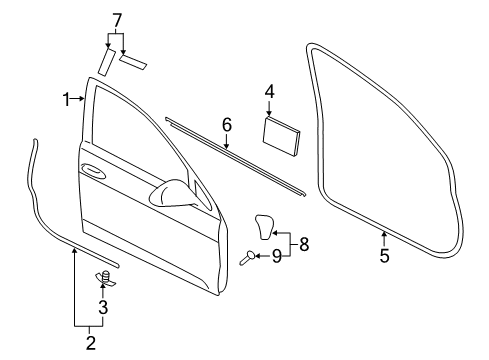 2016 Volkswagen Golf Door & Components