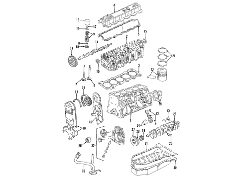 1993 Volkswagen EuroVan Oil Pan Gasket Diagram for 074-103-609-F