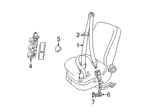 2002 Volkswagen Beetle Front Seat Belts