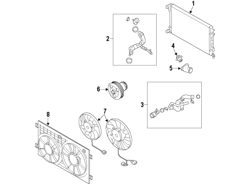 2013 Volkswagen Jetta Cooling System, Radiator, Water Pump, Cooling Fan Diagram 9