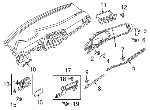 2022 Volkswagen Jetta Cluster & Switches, Instrument Panel Diagram 3