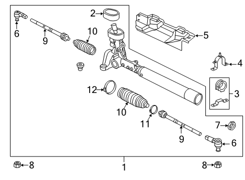 2013 Volkswagen Beetle Steering Column & Wheel, Steering Gear & Linkage Diagram 5