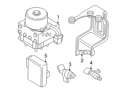 2000 Volkswagen Jetta ABS Components